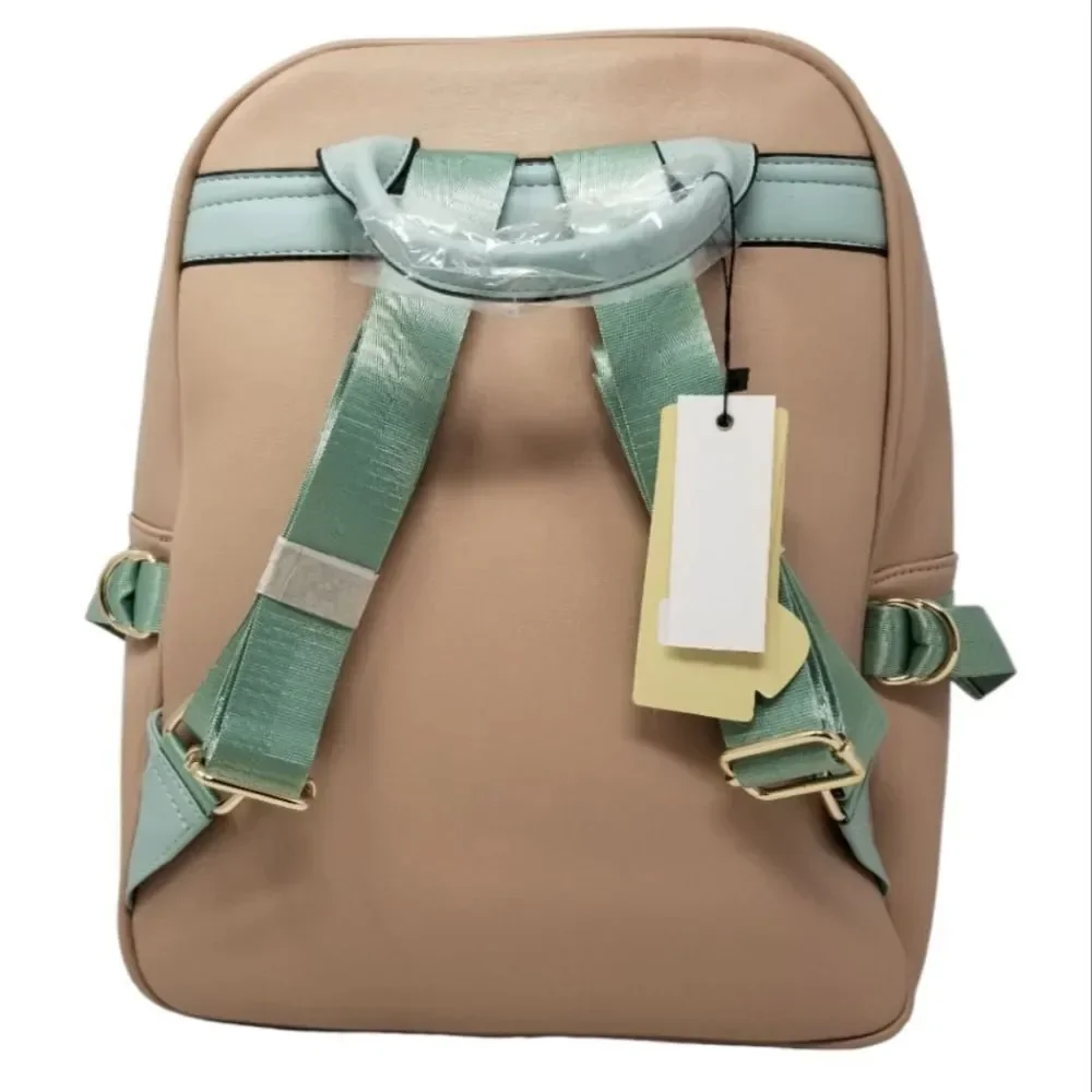 Blush pink cream and mint green Backpack purse
